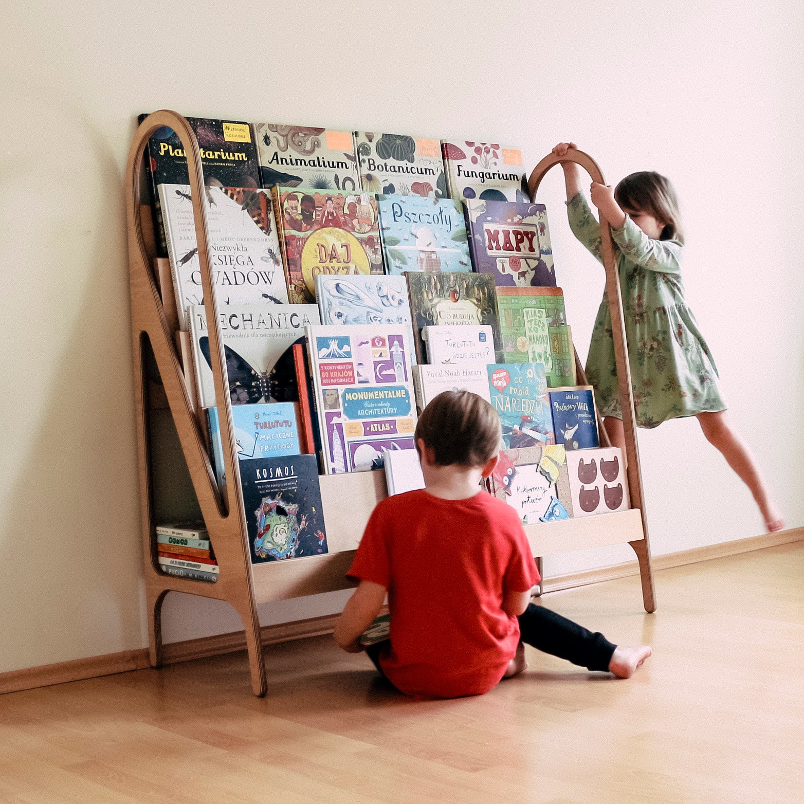 Front shop display bookshelf