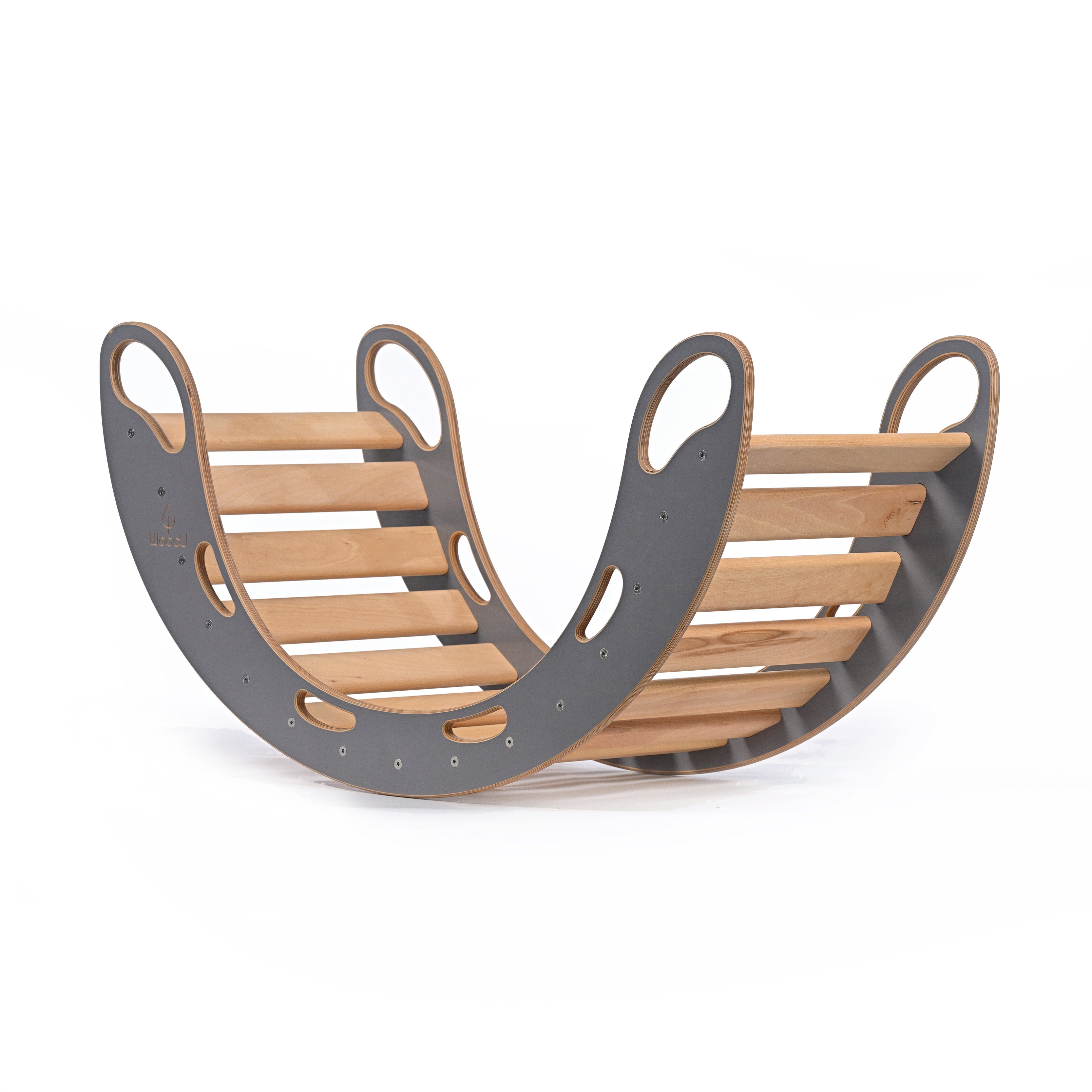 Grey wooden rocker WoodU